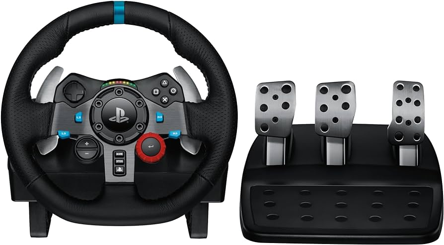 Logitech G29 Driving Force Racing Wheel and Floor Pedals, Real Force Feedback